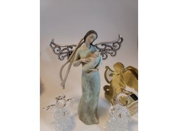 RARE Department 56 Figurine Christmas Tree Ornaments VIRGIN MARY W Baby 3 (1002