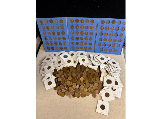 Huge Lot Of Over 1000 Unsearched Wheat Pennies, Including Partial Set, Key Dates