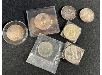 Lot Of Uncirculated Canadian Silver Dollars, Various Dates