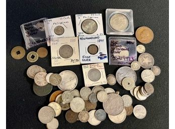 Huge Lot Of Early Foreign Silver Coinage, Including Some Early 19th Century