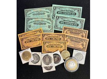 Lot Of Early Tobacco Trade Currency & Collectible Trade Tokens