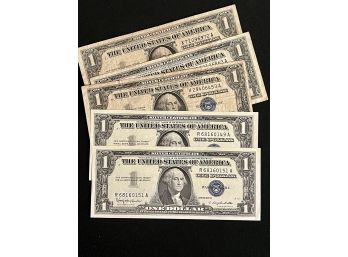 Lot Of Five 1957 Silver Certificates