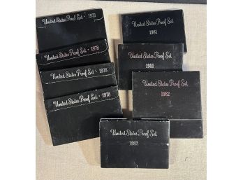 Eight Total U.s. Proof Sets, Mixed Dates
