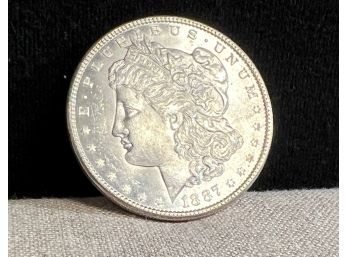 1887 Morgan Silver Dollar, Brilliant Uncirculated