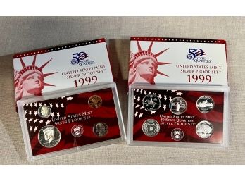 Pair Of 1999 U.s. Silver Mint Proof Sets