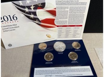 2016 U.s. Mint Uncirculated Dollar Coin Set, Silver American Eagle