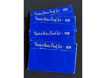 Group Of Four 1970 U.s. Proof Sets