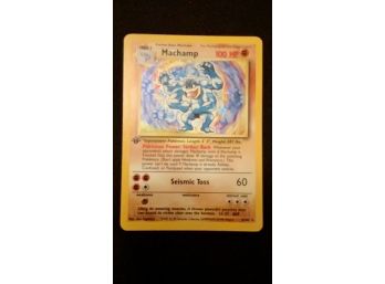 Rare Original Pokemon 1st Edition 'Machamp' Holo