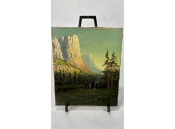 19th Century Oil On Canvas Of Yosemite National Park
