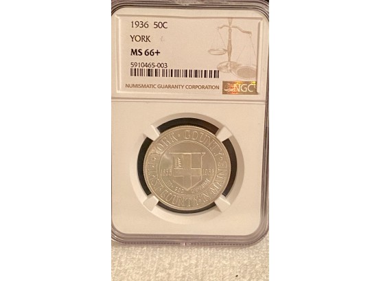 1936 U.s. Commemorative Silver Half Dollar, NGC MS66.