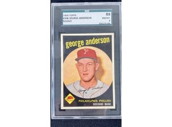1959 Topps George 'Sparky' Anderson Rookie Card, SGC Nrmnt-mint