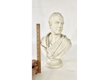 Rare Wedgwood Carrara Bust Of Sir Walter Scott, England, C.1860, By E.W. Wyon