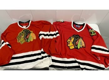 Pair Of Vintage Chicago Blackhawks Jerseys