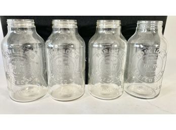 LOT OF FOUR EARLY HORLICK'S MALTED MILK JARS, CIRCA. 1910