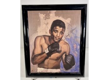 Boxing Legend Floyd Patterson Artist Signed Original Artist's Proof, 1/1 By Bill Angresano