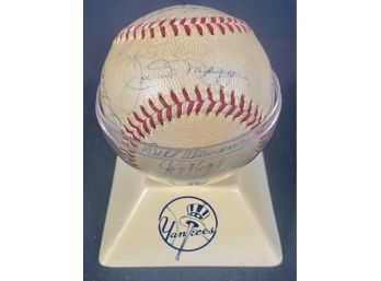 Mid 1960's New York Yankees Signed Baseball, Yankee Day! Joe Dimaggio