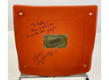 Hall Of Famer Dick Butkus Signed Soldier's Field Seat, Chicago Bears