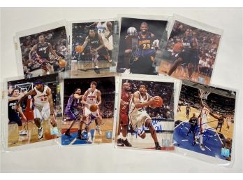 Group Of Eight Current & Former NBA Basketball Star Autographs