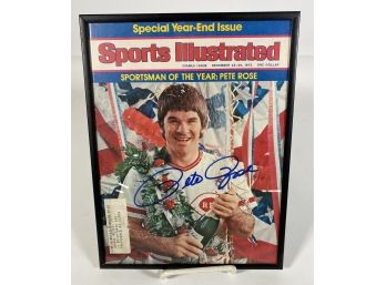 Pete Rose Signed Sports Illustrated From 1975