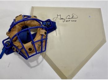 Baseball Hall Of Famer Gary Carter Signed Home Plate & Cather's Mask