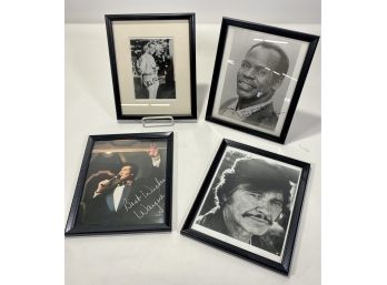 Group Of 4 Celebrity Autographs Robert DeNiro, Wayne Newton, Charles Bronson, Danny Glover