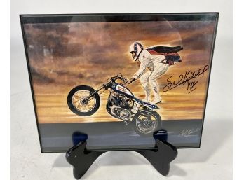 Rare Original Evel Knievel Signed Lithograph
