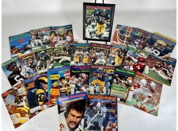 Large Grouping Of Vintage 1970's Football Sports Illustrated Covers