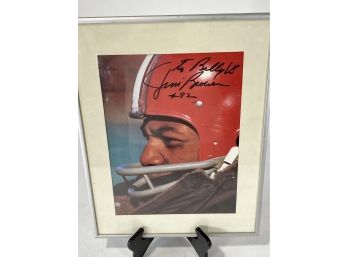 NFL Hall Of Famer Jim Brown Signed Photo