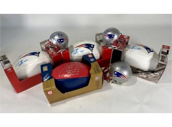 Outstanding New England Patriots Signed Memorabilia Lot, Troy Brown, Joe Andruzzi Etc.