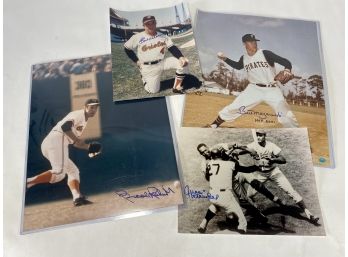 MLB Hall Of Fame Autograph Lot, Bill Mazeroski, Juan Marichel, Brooks Robinson, Earl Weaver