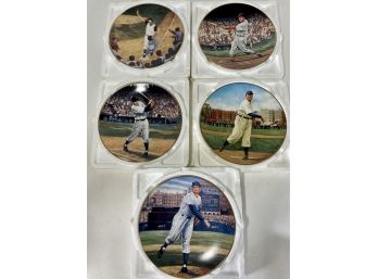 Group Of Five Great Moments In Baseball Collector's Plates, Limited Edition