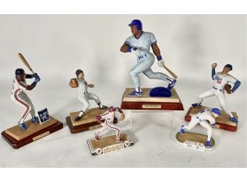 Lot Of Limited Edition MLB Porcelain Sports Impressions Figurines, Bo Jackson, Mike Schmidt, Nolan Ryan Etc.
