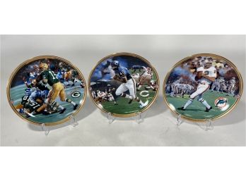 NFL Great Moments In Football Bradford Exchange Limited Edition Collector's Plates, Bart Starr, Gale Sayers