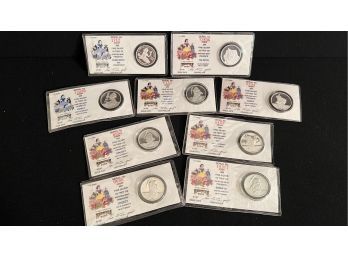 Scarce Walt Disney Co./rarities Mint, 1/2 Ounce Snow White & The Seven Dwarfs Silver Coin Set