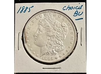 1885 Morgan Silver Dollar, Gem Brilliant Uncirculated