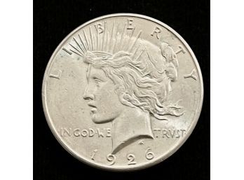 1926S Silver Peace Dollar, Gem BU