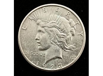 1923S Silver Peace Dollar, Mint State