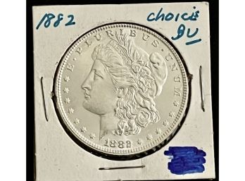 1882 Morgan Silver Dollar, Gem Brilliant Uncirculated