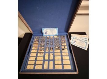 Rare 1974 Hamilton Mint 50 State Silver Ingot Set, 50 Troy Ounces Pure Silver, Limited Edition