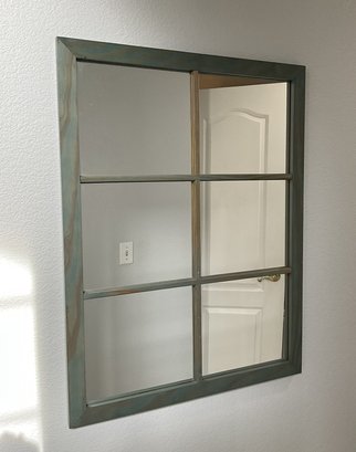 Green Distressed Mirror