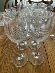 Lot Of 8 Wine Glasses By Cristal D'Arques-Durand