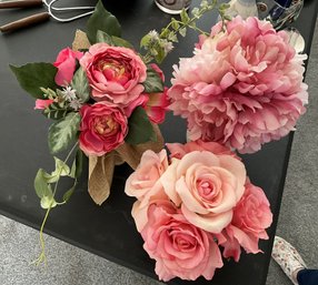 3 Pink Floral Arrangements
