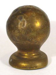 LARGE ANTIQUE BRASS DECORATIVE BALL-FORM FINIAL, 19TH - EARLY 20TH CENTURY