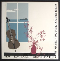 JAN V. ROY (AMERICAN, BORN 1948): 'NEW ENGLAND CONSERVATORY OF MUSIC,' SIGNED SILKSCREEN