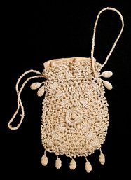 ANTIQUE HAND-CROCHETED HANDBAG OR PURSE WITH PROVENENACE, 19TH - EARLY 20TH CENTURY