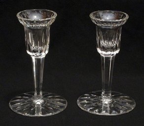 PAIR OF WATERFORD 'CARINA EILEEN' CUT CRYSTAL CANDLESTICKS