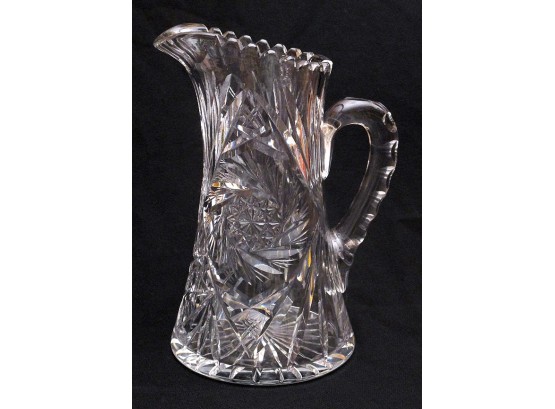 VERY FINE SIGNED ANTIQUE ABP CUT GLASS PITCHER BY GUNDY-CLAPPERTON, TORONTO, CIRCA 1905 - 20