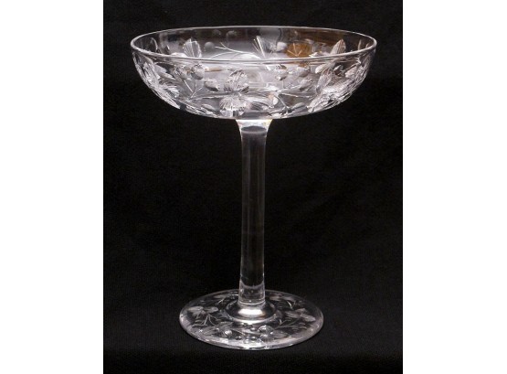 VERY FINE ANTIQUE ABP CUT GLASS COMPOTE (SHAPE CP-0215, CUTTING PATTERN 64) BY PAIRPOINT, EARLY 20TH CENTURY