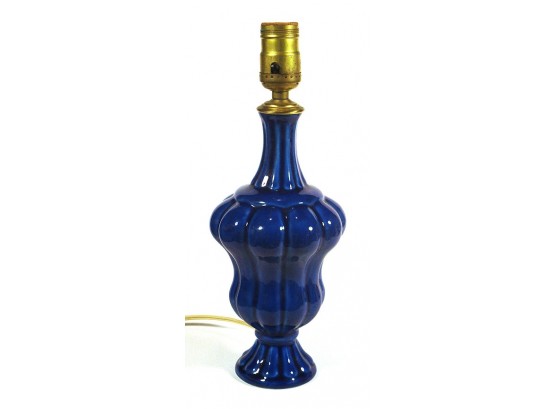 VINTAGE MID-CENTURY DERUTA ITALIAN POTTERY LAMP IN RIMINI BLUE