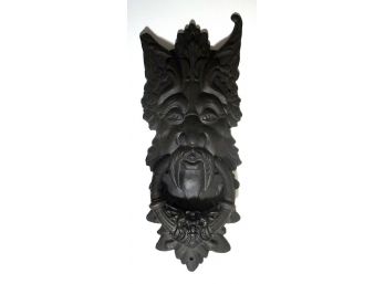 GIANT GOTHIC-STYLE DOOR KNOCKER IN THE FORM OF A MYTHOLOGICAL HEAD